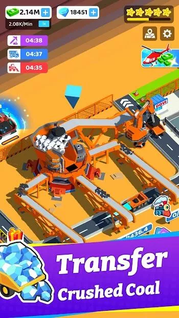 coal mining inc mod apk free upgrade