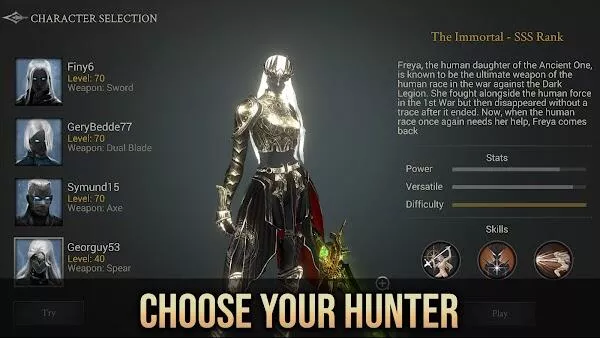 demon hunter shadow world mod apk unlimited money